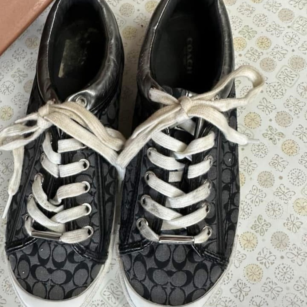 Coach Black and White Sneakers - Picture 7 of 9